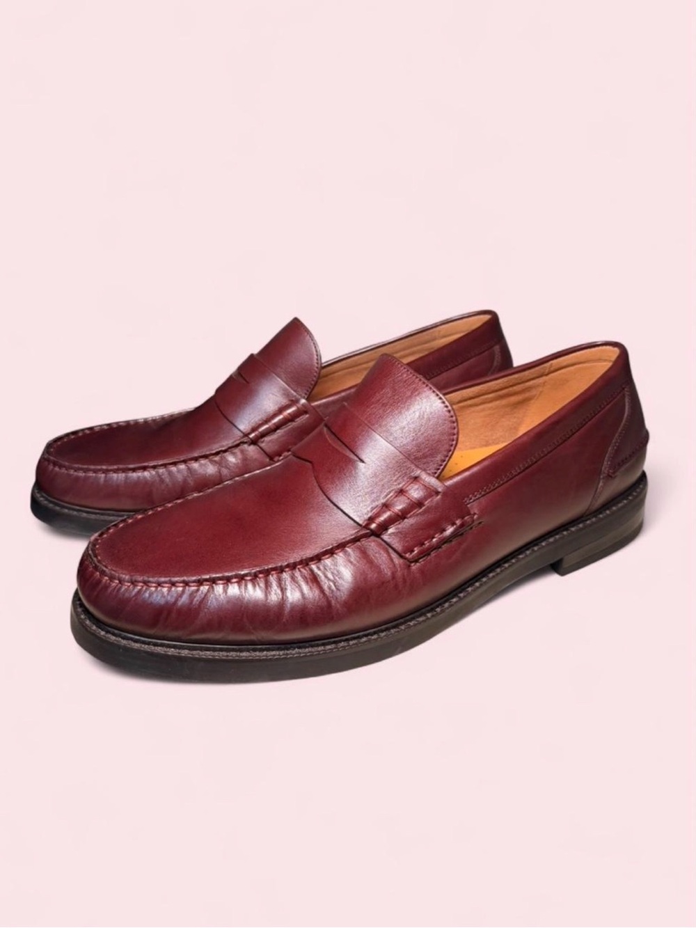 Cole Haan Pinch Prep Penny Loafers 11M Scotch Brown Leather C38554 Dress Shoes